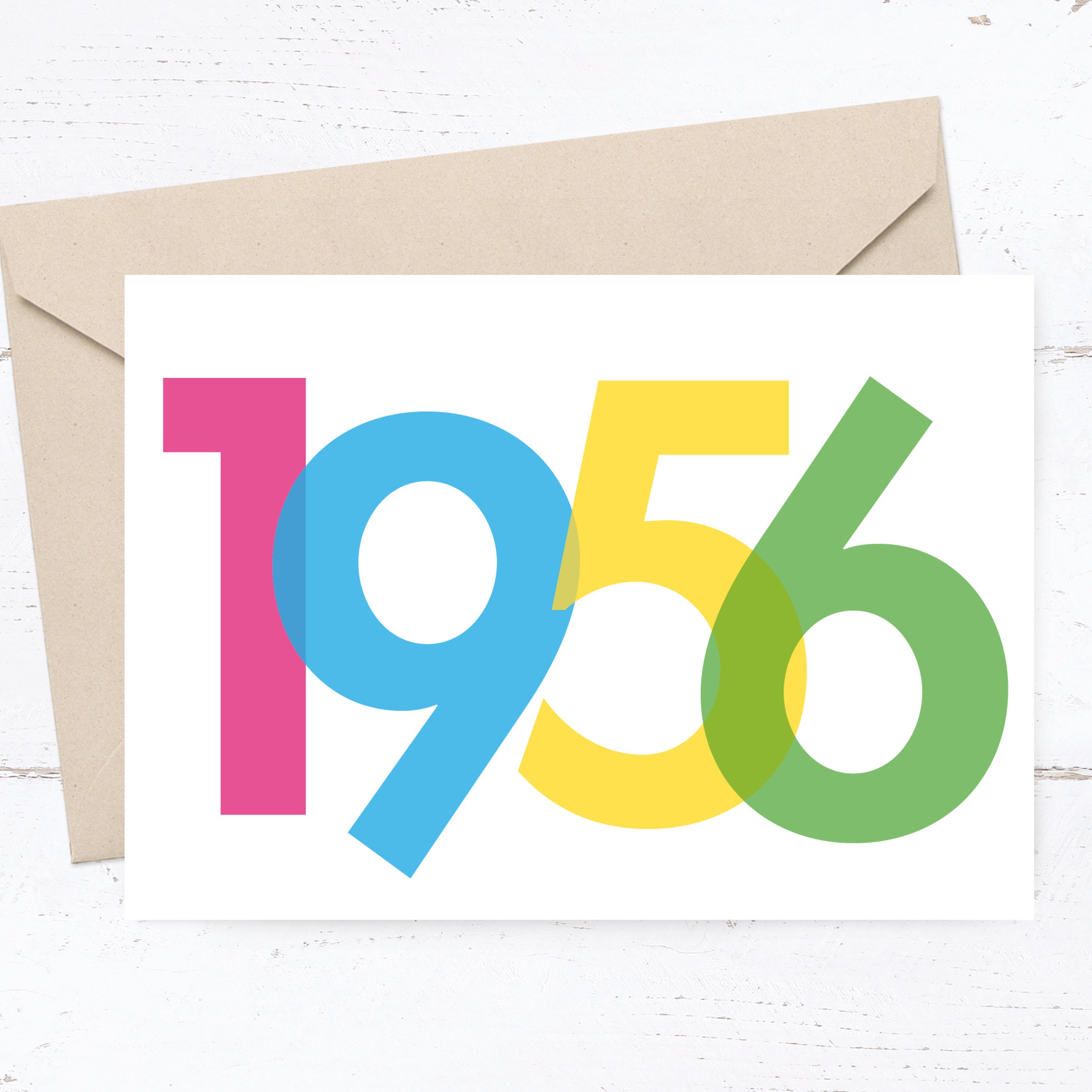 Einladung zum 70. Geburtstag: Jahreszahl 1956